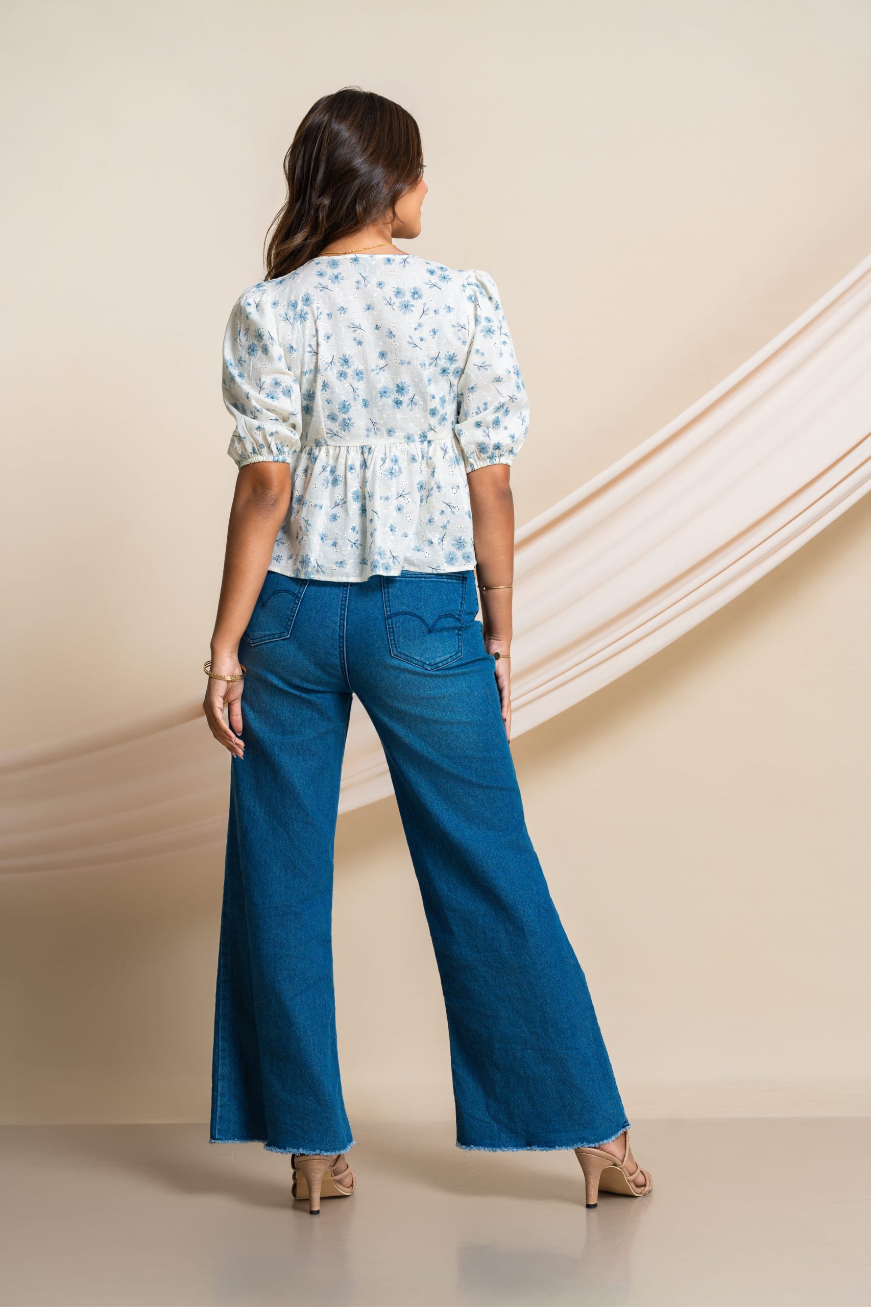 Dandy tie-up peplum top - Image 4