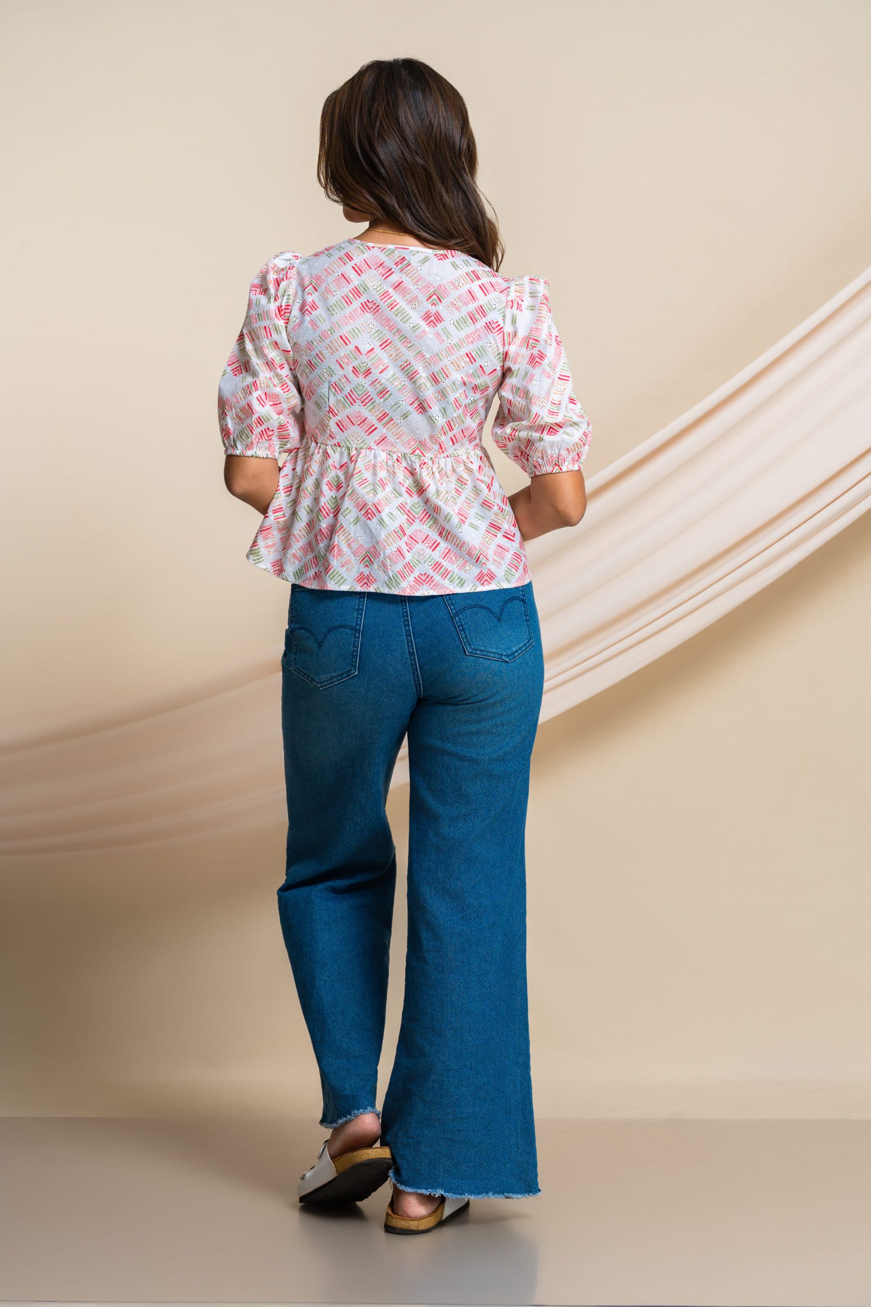 Dandy tie-up peplum top - Image 8