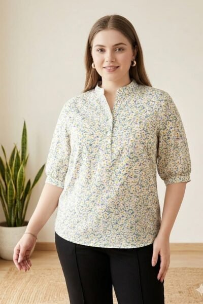 TWO BUTTONED BLOUSE