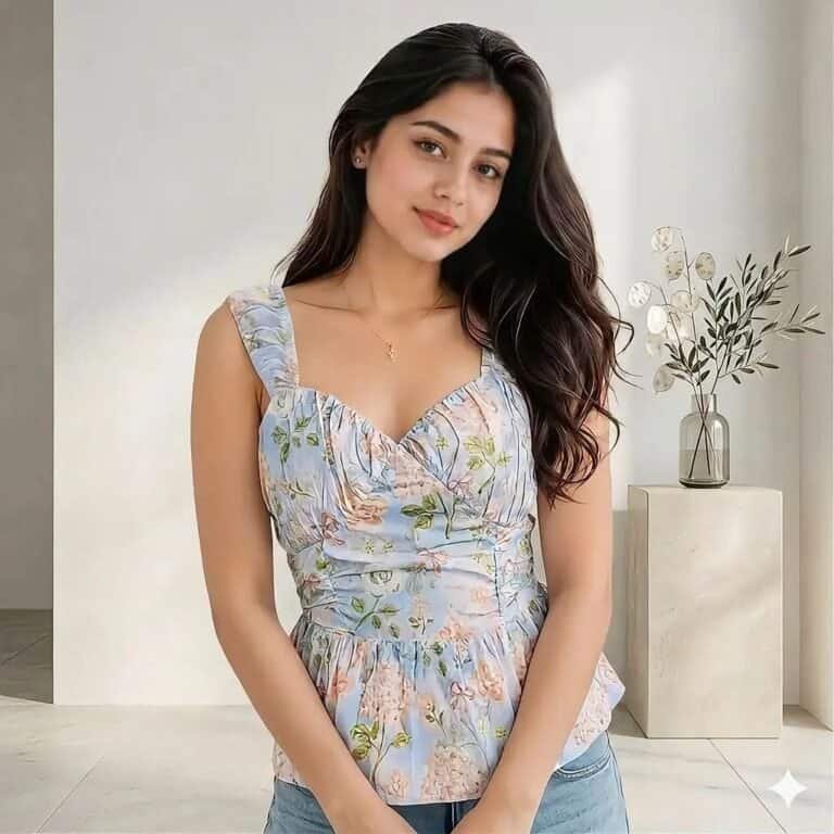 DAISY BLOOM BUSTIER TOP GARDENIA