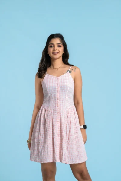 Daisy Drop Waist Strap Dress