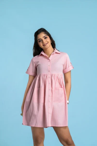 Gridelle Collared Dress