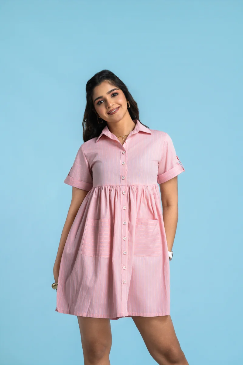 Gridelle Collared Dress