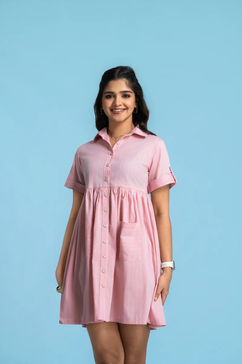 Gridelle Collared Dress - Image 4