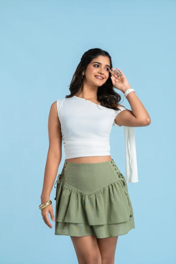 Ivora Ivora Side Bow Layered Skirt - Dandelion Clothing