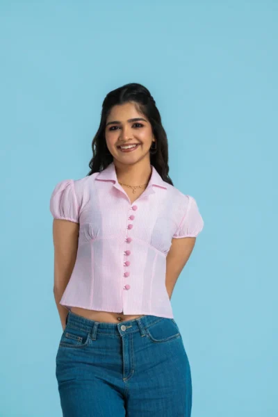 Vera Sailor Collar Shirt Pink