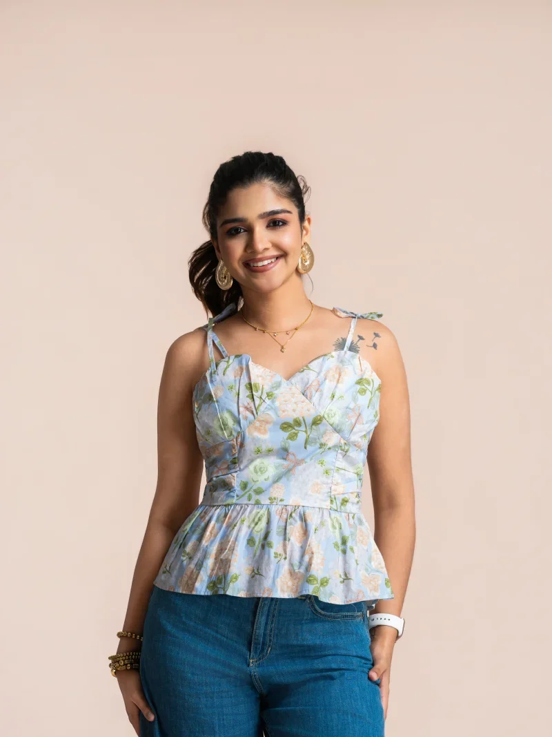 Daisy Bloom Strappy Top Gardenia