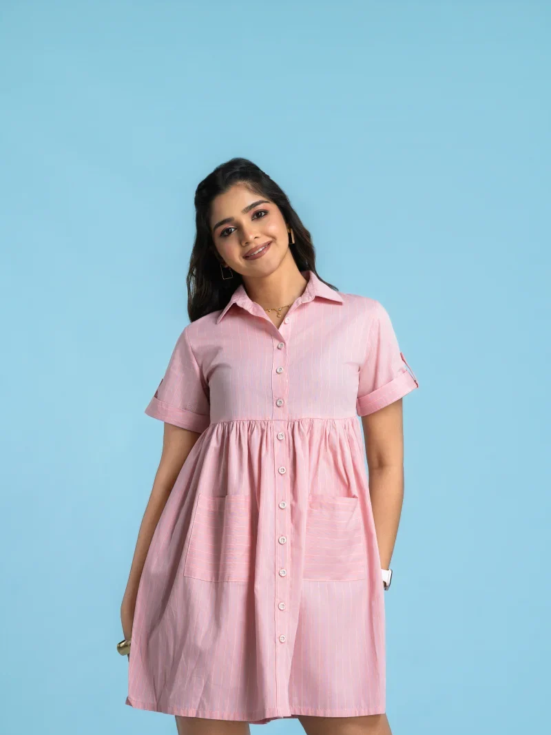 Gridelle Collared Dress