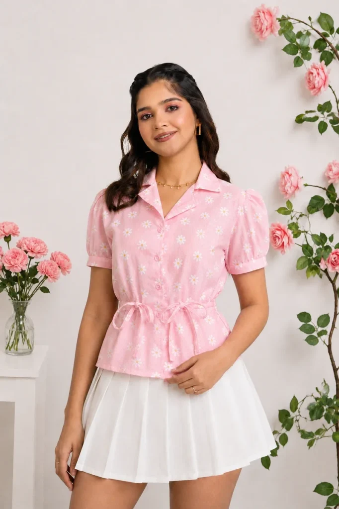 Blossom Puff Top - LUMI AND LACE - Dandelion Colombo