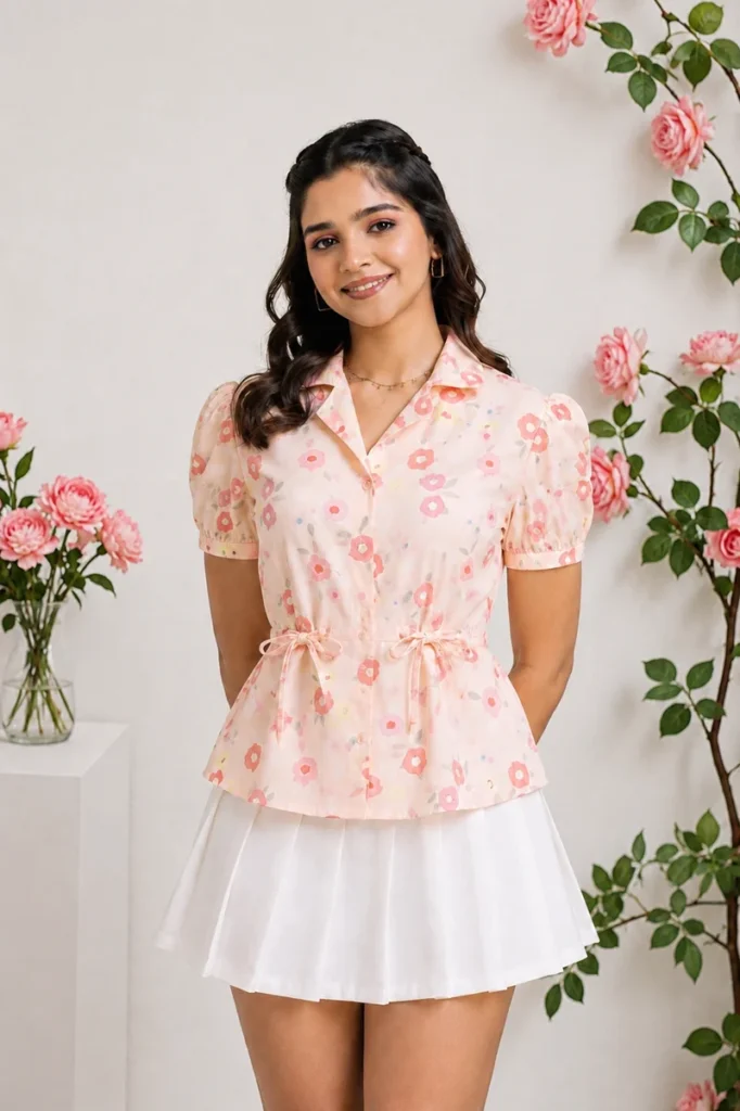 Peachy Puff Top - LUMI AND LACE - Dandelion Colombo