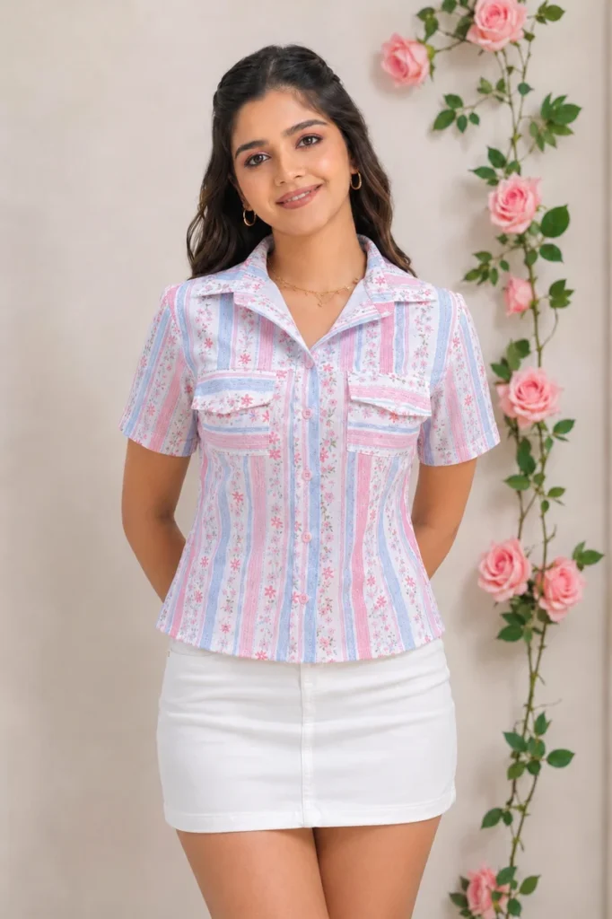 Classic printed stripe shirt - LUMI AND LACE - Dandelion Colombo