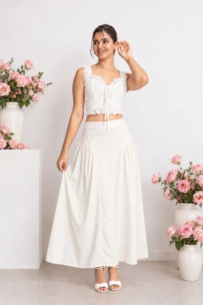 Drop waist skirt off white - LUMI AND LACE - Dandelion Colombo